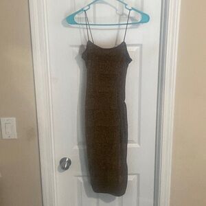 Sparkled gold and black dress